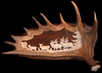 Elk Antler Carving Art